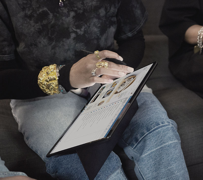 Woman with Tablet working